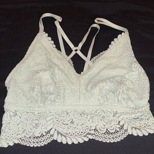 Aerie Mint Green Lace Bralette Size XL